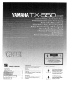 Yamaha TX-550 Manuale del proprietario