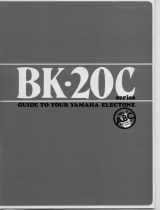 Yamaha Electone BK-20C Series Manuale del proprietario