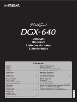 Yamaha DGX-640 Scheda dati