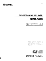 Yamaha DVD-S80 Manuale utente