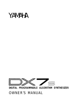 Yamaha DX7s Manuale utente
