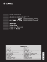 Yamaha PSR-S650 Scheda dati