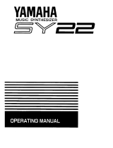 Yamaha SY22 Manuale del proprietario