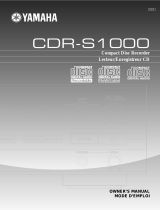 Yamaha CDR-S1000 Manuale utente