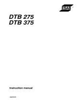 ESAB DTB 275, DTB 375 Manuale utente