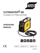 ESAB ESAB Cutmaster 60i Plasma Cutting System Manuale utente