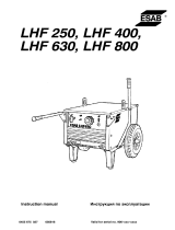 ESAB LHF 250, LHF 400, LHF 630, LHF 800 Manuale utente