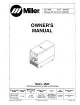 Miller Metro 250D Manuale del proprietario