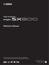 Yamaha PSR-SX600 Manuale utente