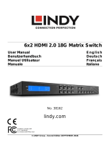 Lindy 6x2 HDMI 2.0 18G Matrix Switch Manuale utente
