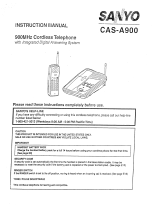 Sanyo CAS-A900 Manuale utente