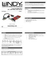 Lindy 2 Port Low Profile Serial RS-232 Card, PCI Manuale utente