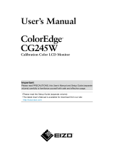 Eizo ColorEdge CG245W Manuale utente