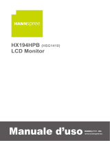 Hannspree HX 194 HPB19” Square monitor: Designed for office applications… Make work more efficient.Digital & Analog inputsVESA Wall mounting kitSpeakers & HeadphonesLow Blue Light modeFlicker-Free technology Manuale utente