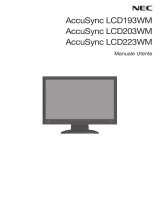 NEC AccuSync® LCD203WM Manuale del proprietario