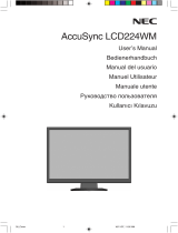 NEC AccuSync® LCD224WM Manuale del proprietario