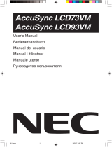 NEC AccuSync® LCD93VM Manuale del proprietario