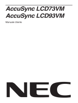NEC AccuSync® LCD93VM Manuale del proprietario