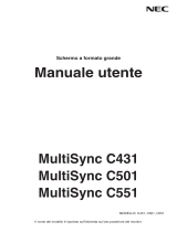 NEC MultiSync C551 Manuale del proprietario