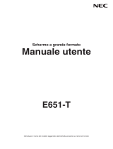 NEC MultiSync E651-T Manuale del proprietario