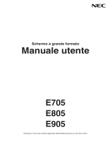 NEC MultiSync E805 Manuale del proprietario