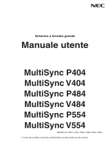 NEC MultiSync P484 Manuale del proprietario