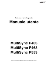 NEC MultiSync P553 Manuale del proprietario