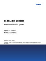 NEC MultiSync UN552 Manuale del proprietario