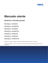 NEC MultiSync UN552S Manuale del proprietario