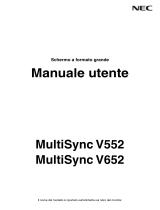 NEC MultiSync V652 Manuale del proprietario
