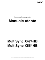 NEC MultiSync X474HB Manuale del proprietario