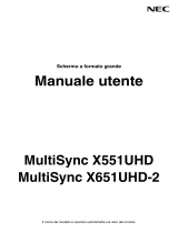 NEC MultiSync X551UHD Manuale del proprietario