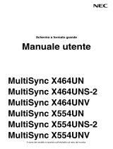 NEC MultiSync X554UNS-2 Manuale del proprietario