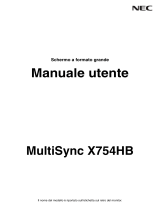 NEC MultiSync X754HB Manuale del proprietario