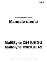 NEC MultiSync X841UHD-2 Manuale del proprietario