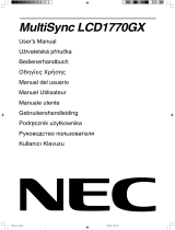 NEC MultiSync LCD1770GX Manuale del proprietario