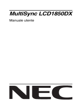 NEC MultiSync® LCD1850DX Manuale del proprietario