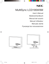 NEC MultiSync® LCD195WXM Manuale del proprietario