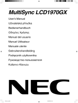 NEC MultiSync® LCD1970GX Manuale del proprietario