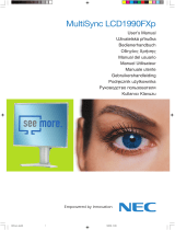 NEC MultiSync® LCD1990FXp Manuale del proprietario