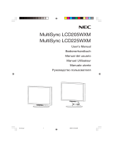 NEC MultiSync® LCD205WXM Manuale utente