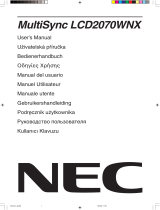 NEC MultiSync® LCD2070WNX Manuale del proprietario
