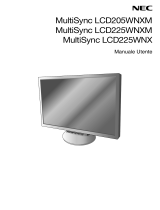 NEC MultiSync® LCD225WNX Manuale del proprietario