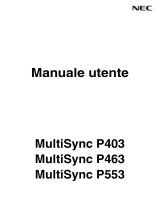 NEC MultiSync® P403 Manuale del proprietario