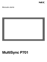 NEC MultiSync® P701 Manuale del proprietario