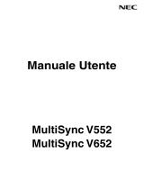 NEC MultiSync® V552 Manuale del proprietario