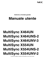 NEC MultiSync® X464UN Manuale del proprietario