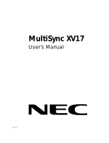 NEC MultiSync® XV17 Manuale del proprietario
