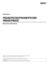 NEC P554W Manuale del proprietario