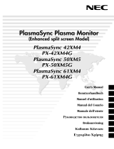 NEC PlasmaSync® 50XM5 Manuale del proprietario